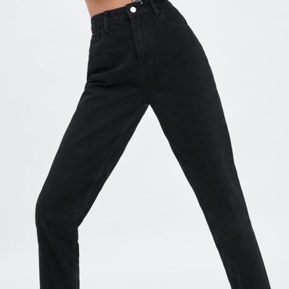 zara authentic denim mom fit jeans